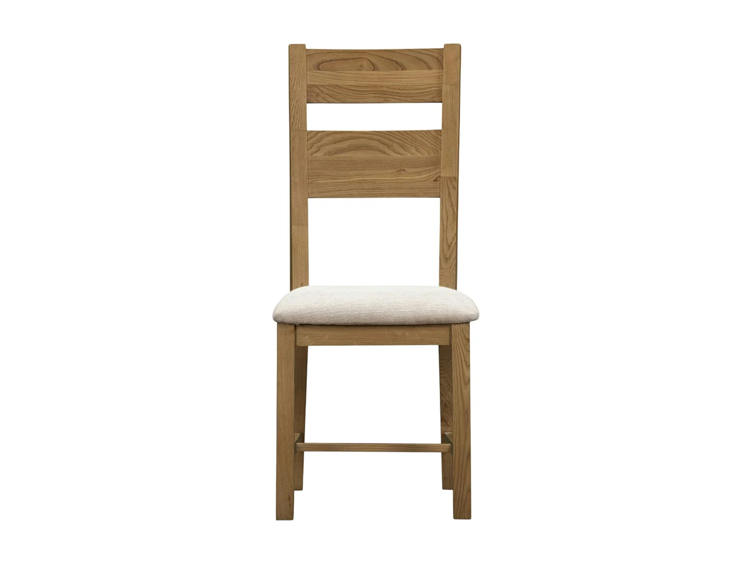 Chaise de salle à manger bois et tissu (lot de 2) VALMONT
