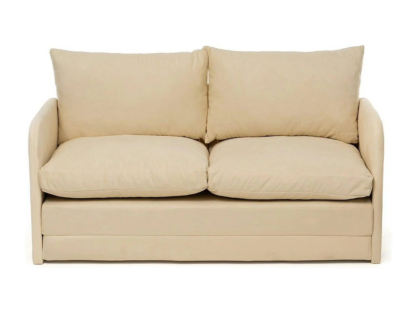 Canapé-lit d'appoint en tissu crème, 2 personnes ORURO