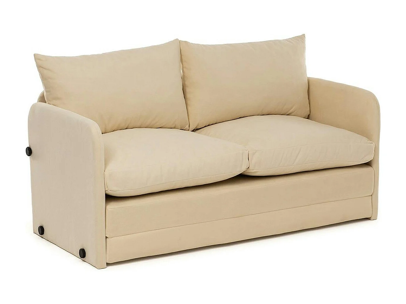 Canapé-lit d'appoint en tissu crème, 2 personnes ORURO