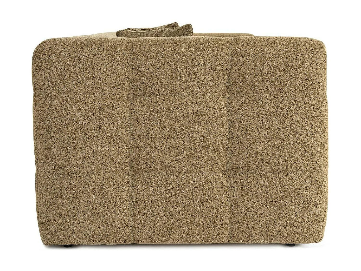 Canapé 3 places capitonné kaki, coussins assortis RAVELLO