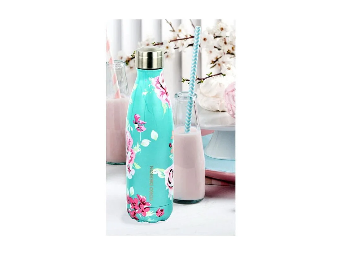 Botella Isotérmica YOKO DESIGN 500ml Motivo Vintage - Acero Inoxidable Doble Pared, Mantiene Caliente 12h, Fría 24h