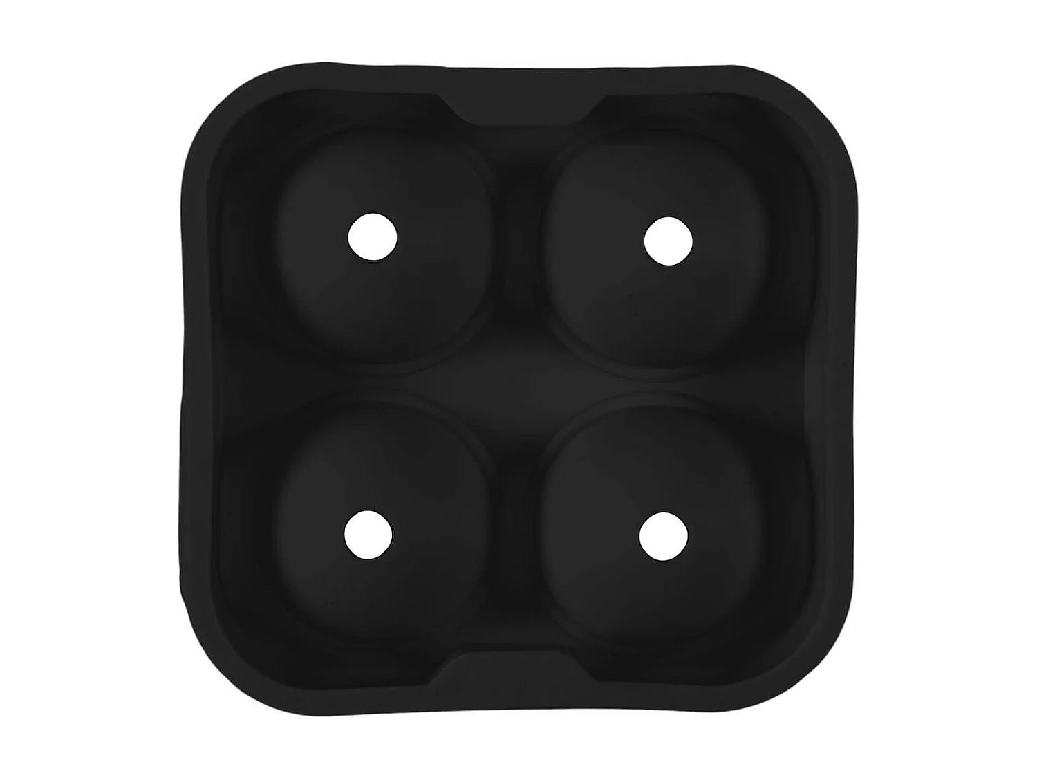 Moule noir à glaçons boules capacité 4 glaçons en silicone