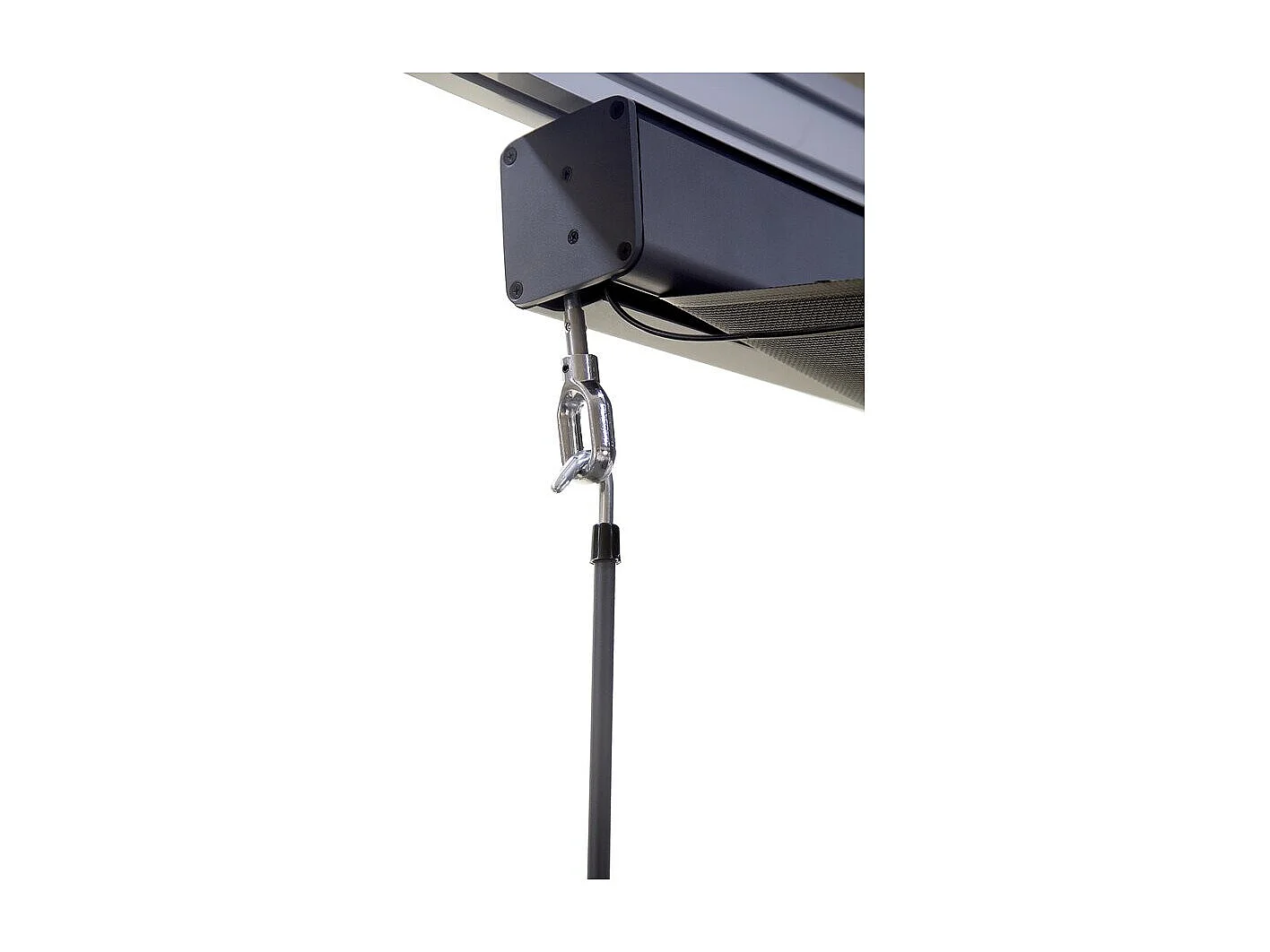 Pergola bioclimatique avec store en aluminium "Windsor" - 3 x 4 m - Gris