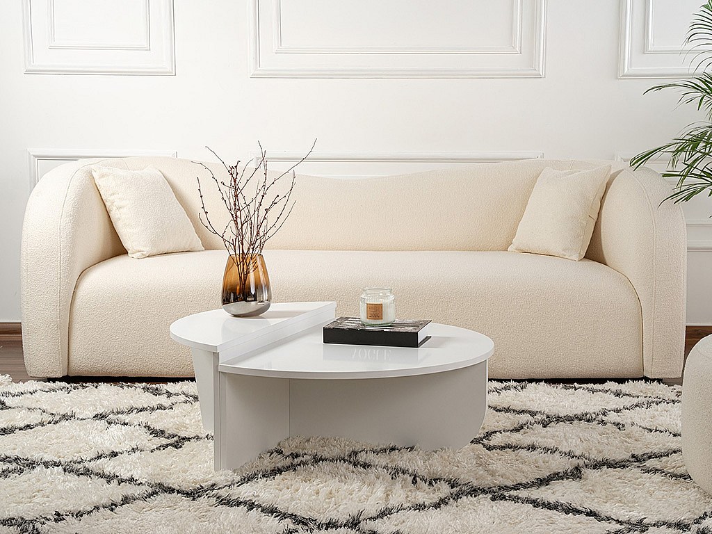 Couchtisch 2-teilig - Weiß - ALOEVA