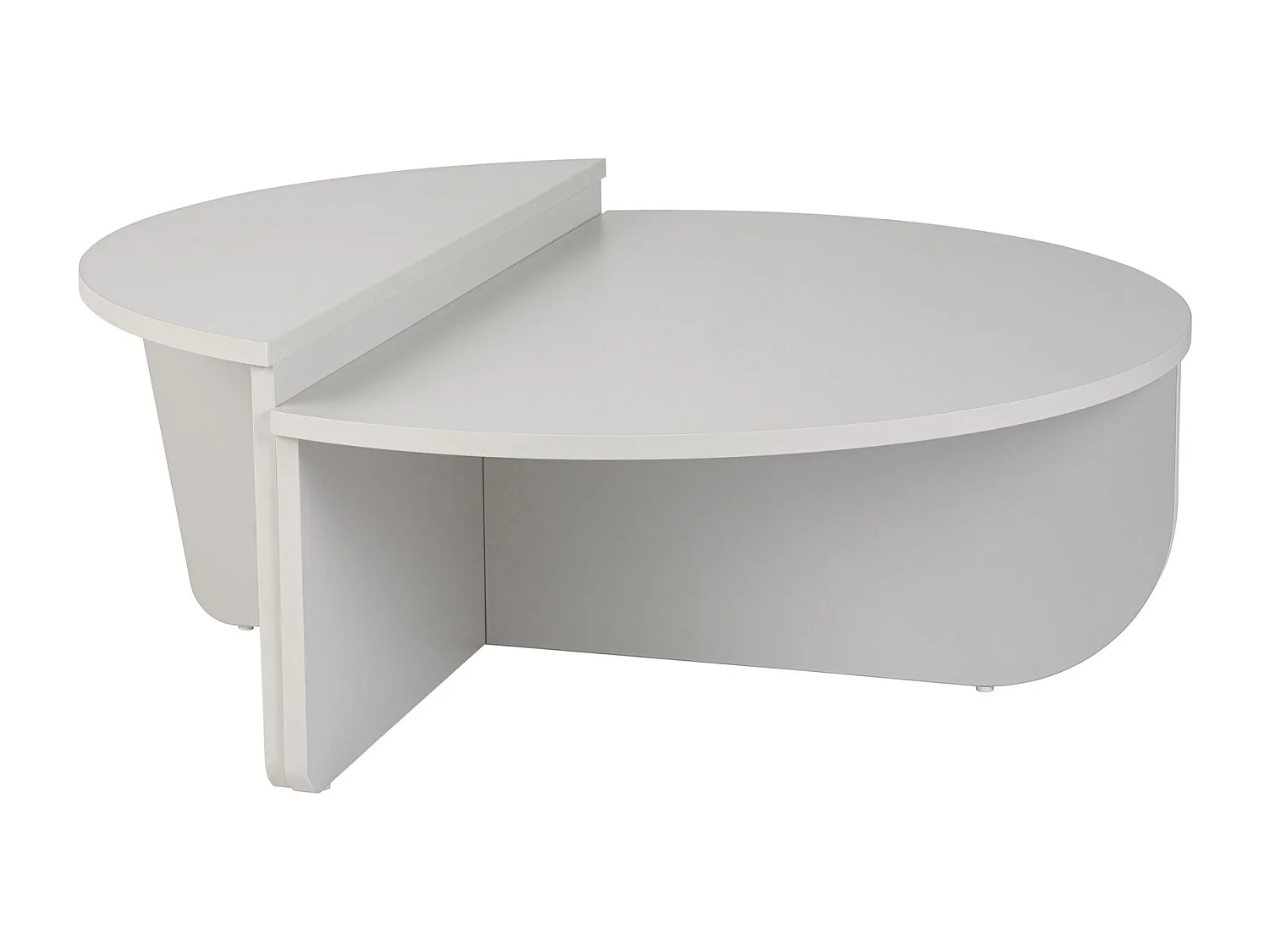 Lot de 2 tables basses - Blanc - ALOEVA