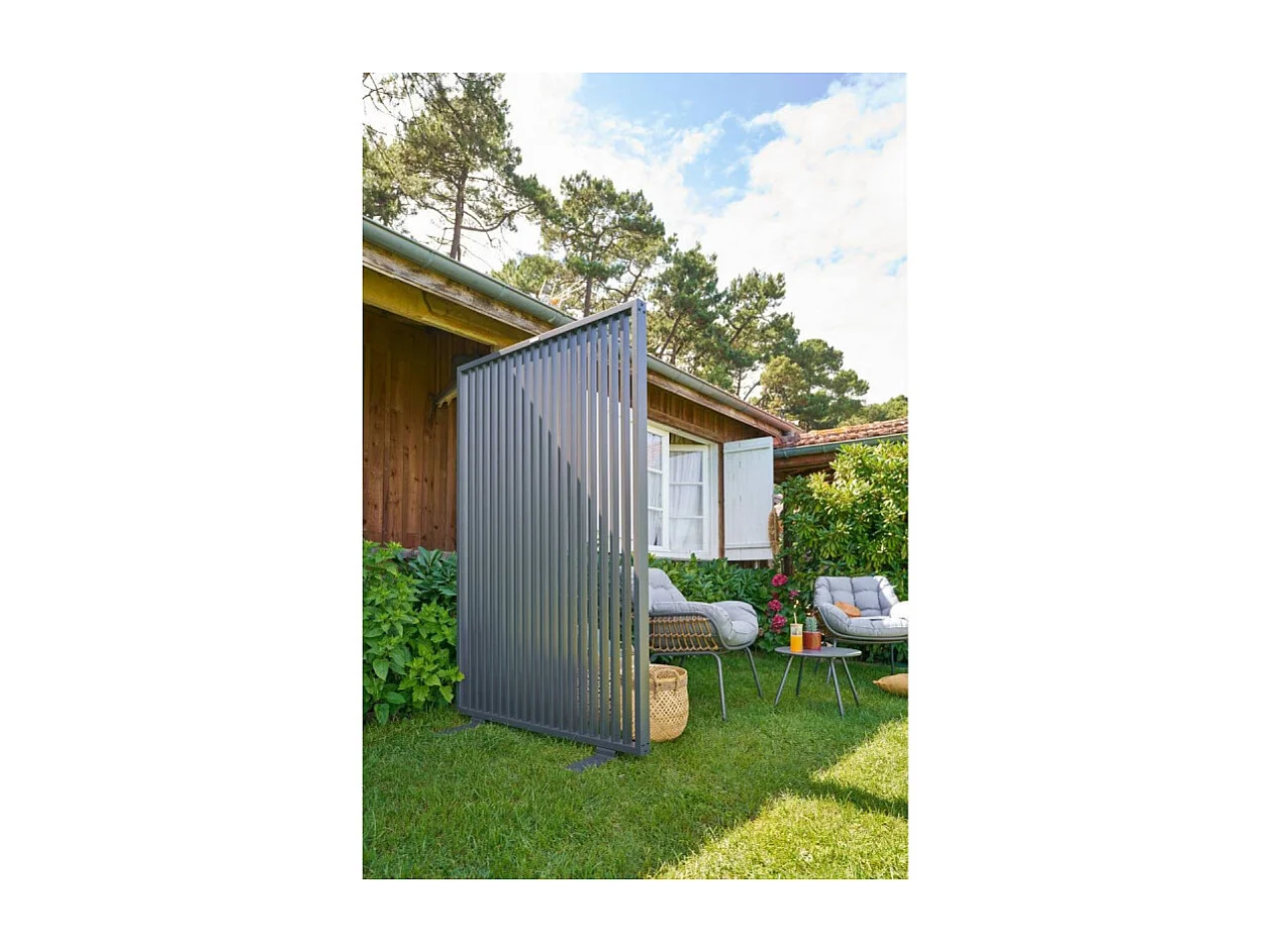 Brise vue 120 cm Zupta aluminium graphite Hespéride