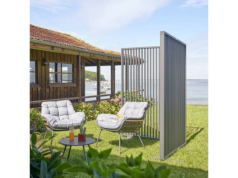 Brise vue 120 cm Zupta aluminium graphite Hespéride