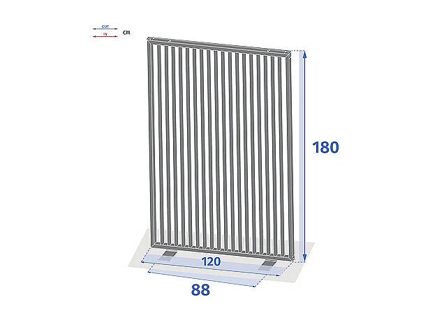 Brise vue 120 cm Zupta aluminium graphite Hespéride