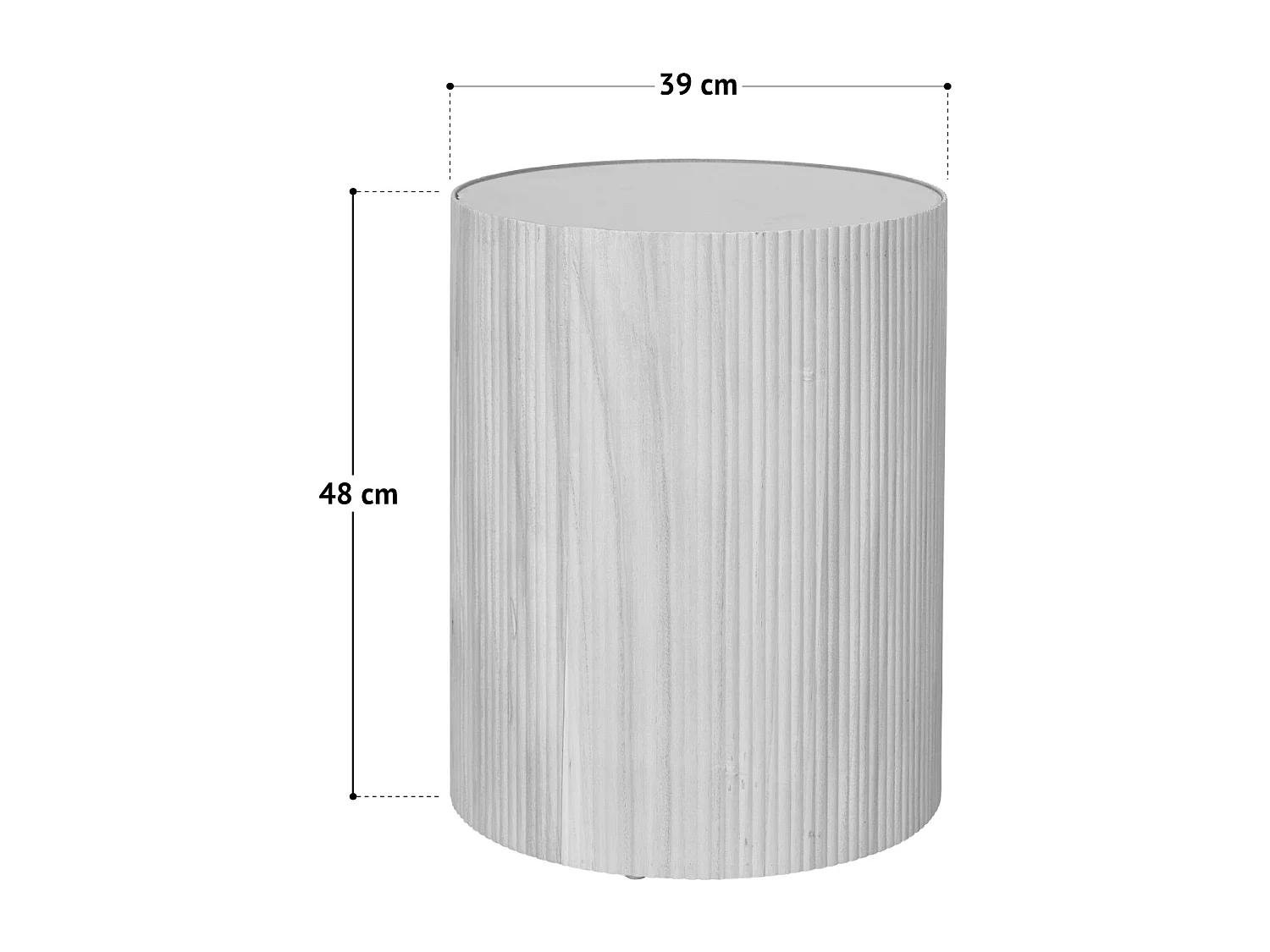 Table d'appoint CARLO Beige/Noir