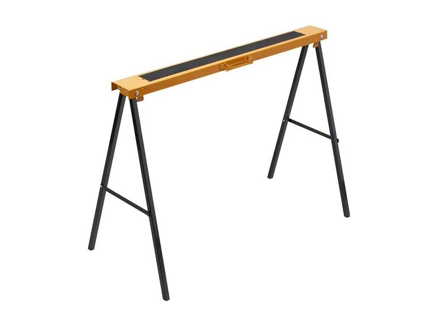 Caballete plegable MEISTER acero negro 1000 mm antideslizante, carga 100 kg, altura 780 mm, patas retráctiles