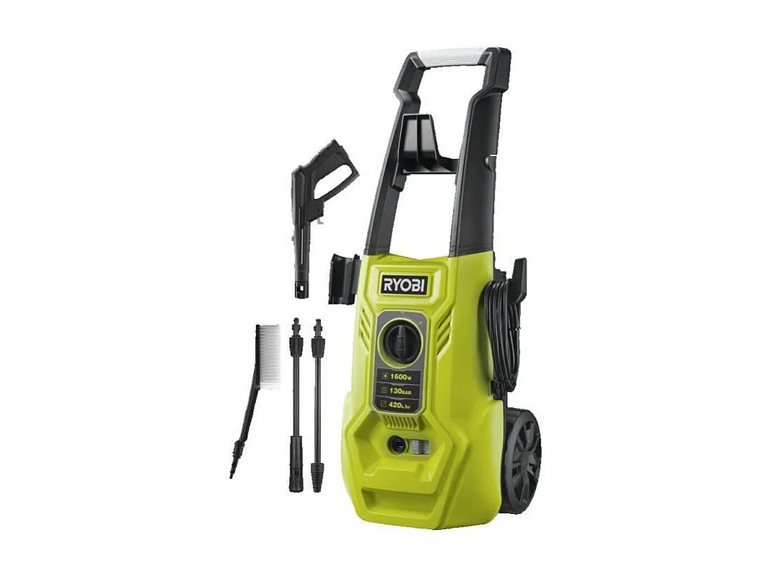 Nettoyeur haute pression 1800 W 130 bars 420 L - flexible 5 m - réservoir 0,9 L - lance vario - lance turbo - brosse multi-surf