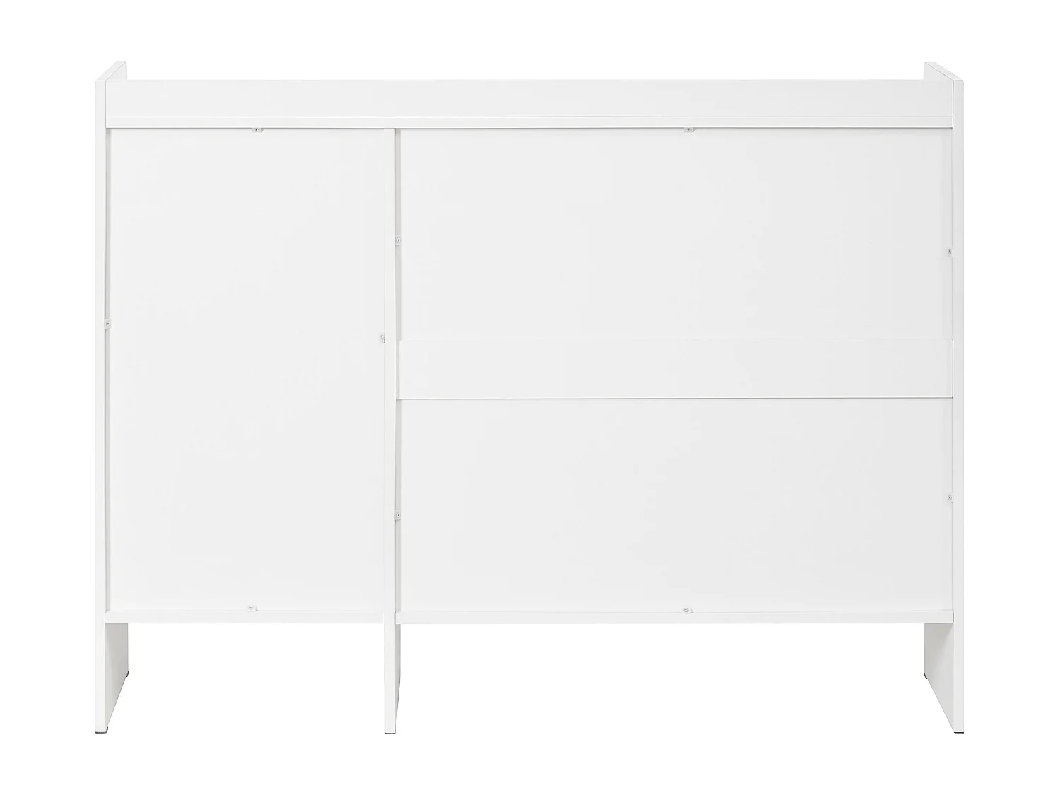 Meuble à chaussures avec 3 portes et 2 tiroirs – Blanc 120 x 35 x 90 cm