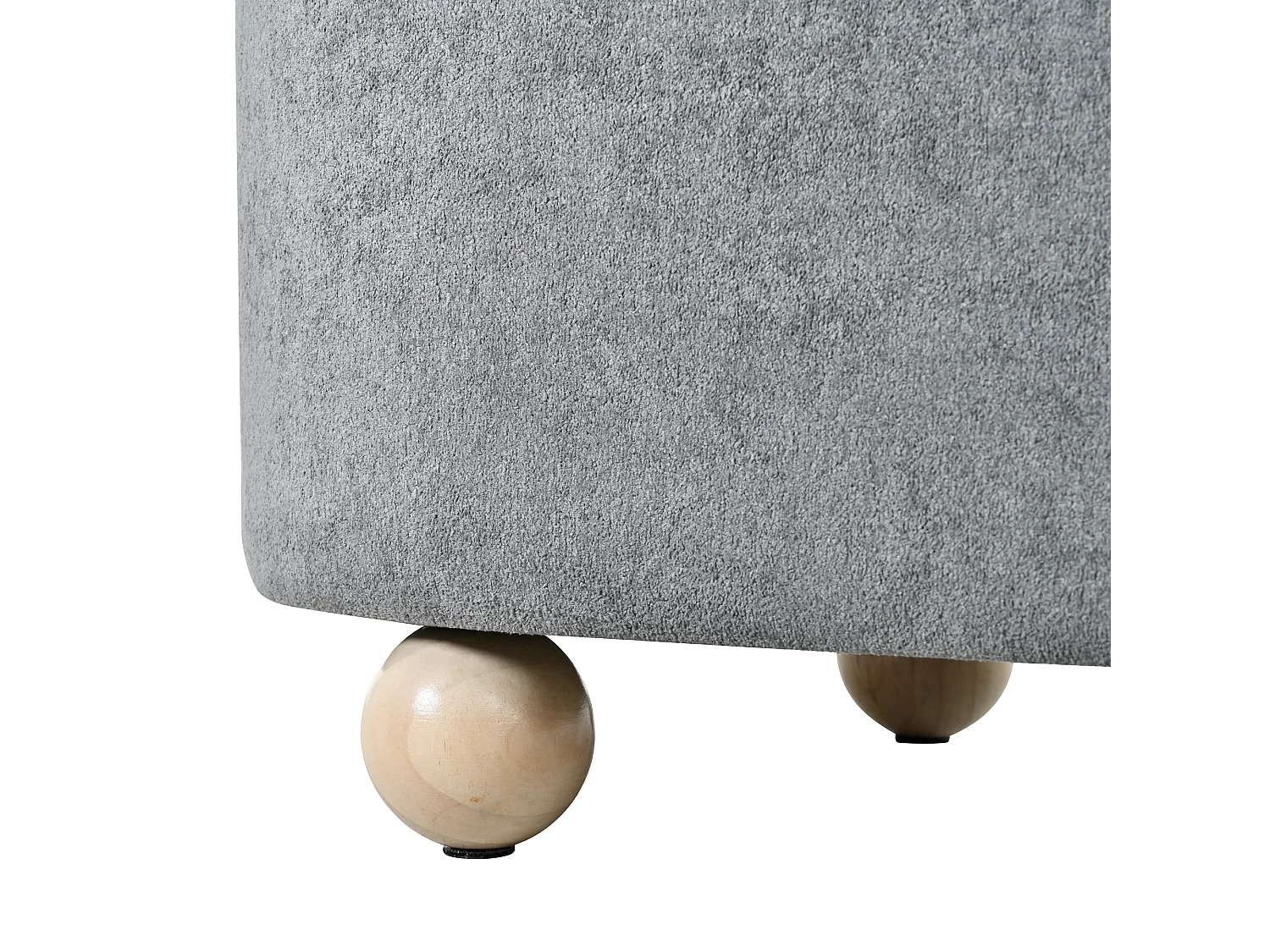 Bedbank met opbergruimte in grijze stof, 110x41x47 cm