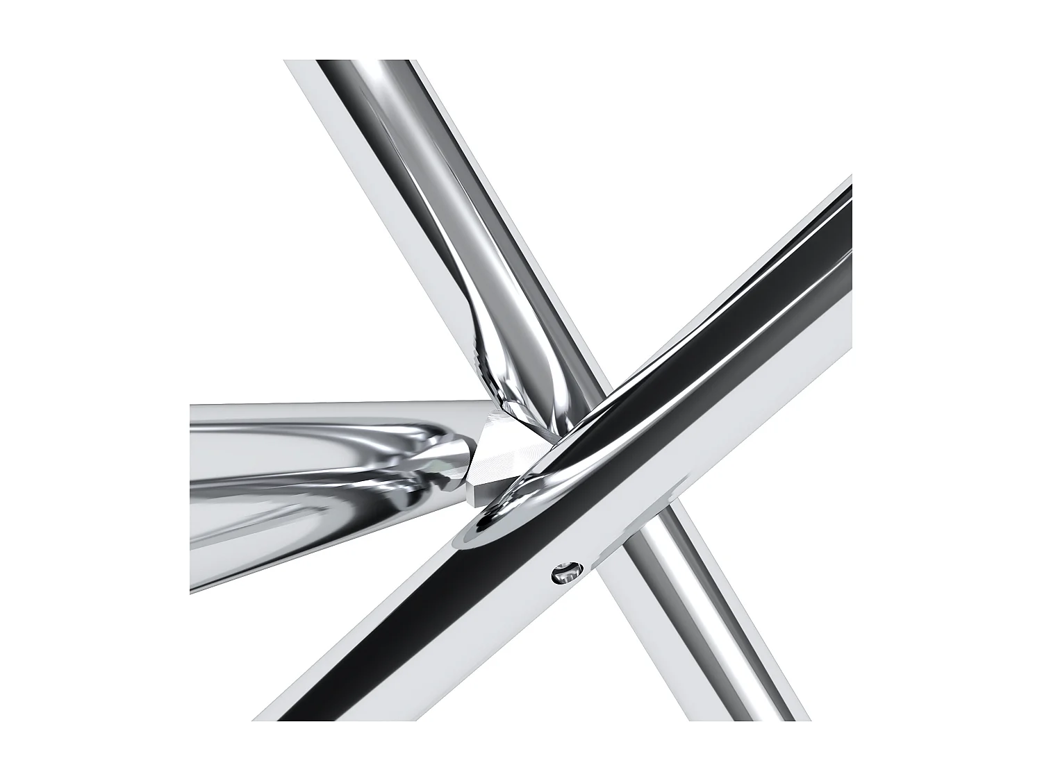 Table à manger ronde 80 × 80 cm avec plateau en verre trempé et pieds argenté