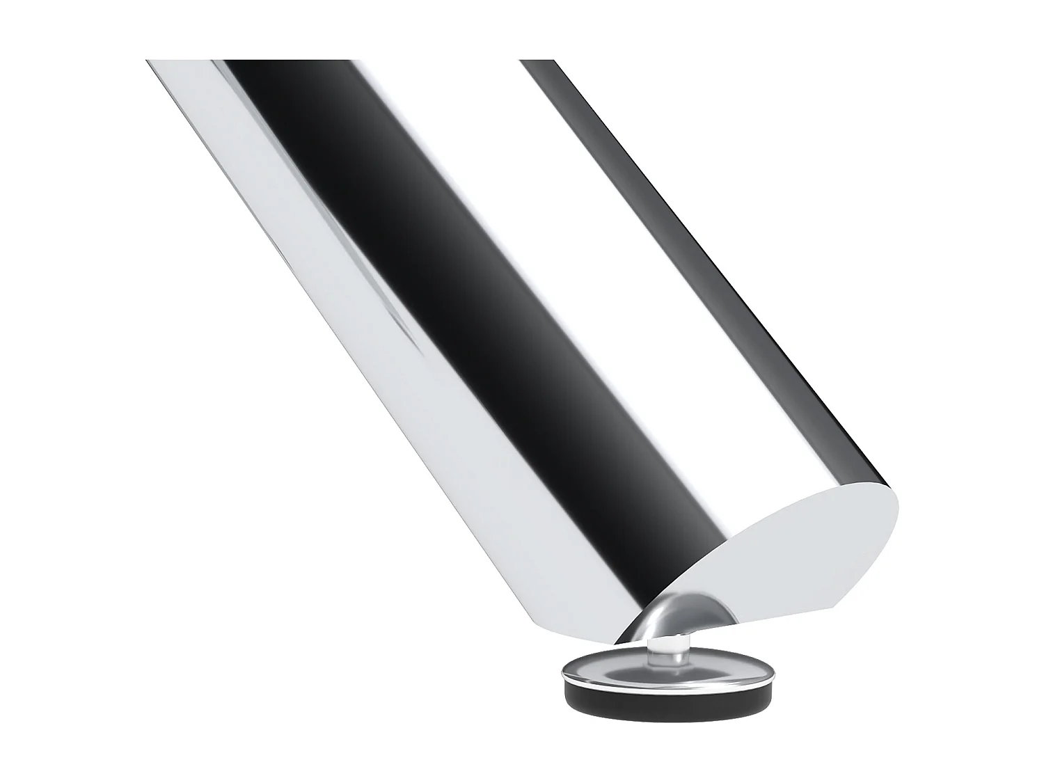 Table à manger ronde 80 × 80 cm avec plateau en verre trempé et pieds argenté