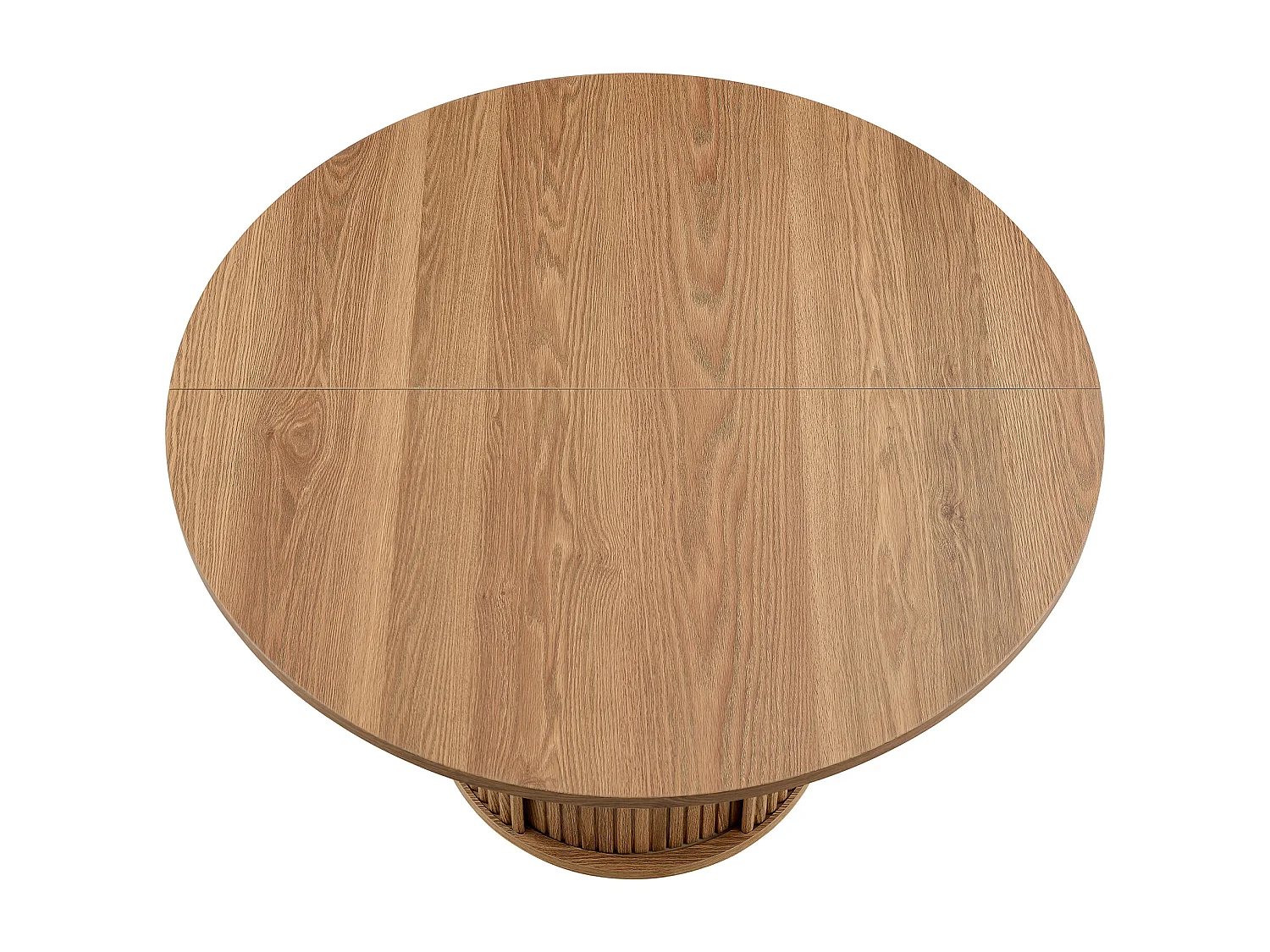 Table à manger ronde de 120 cm pour 4 à 6 personnes avec rangement - Couleur bois