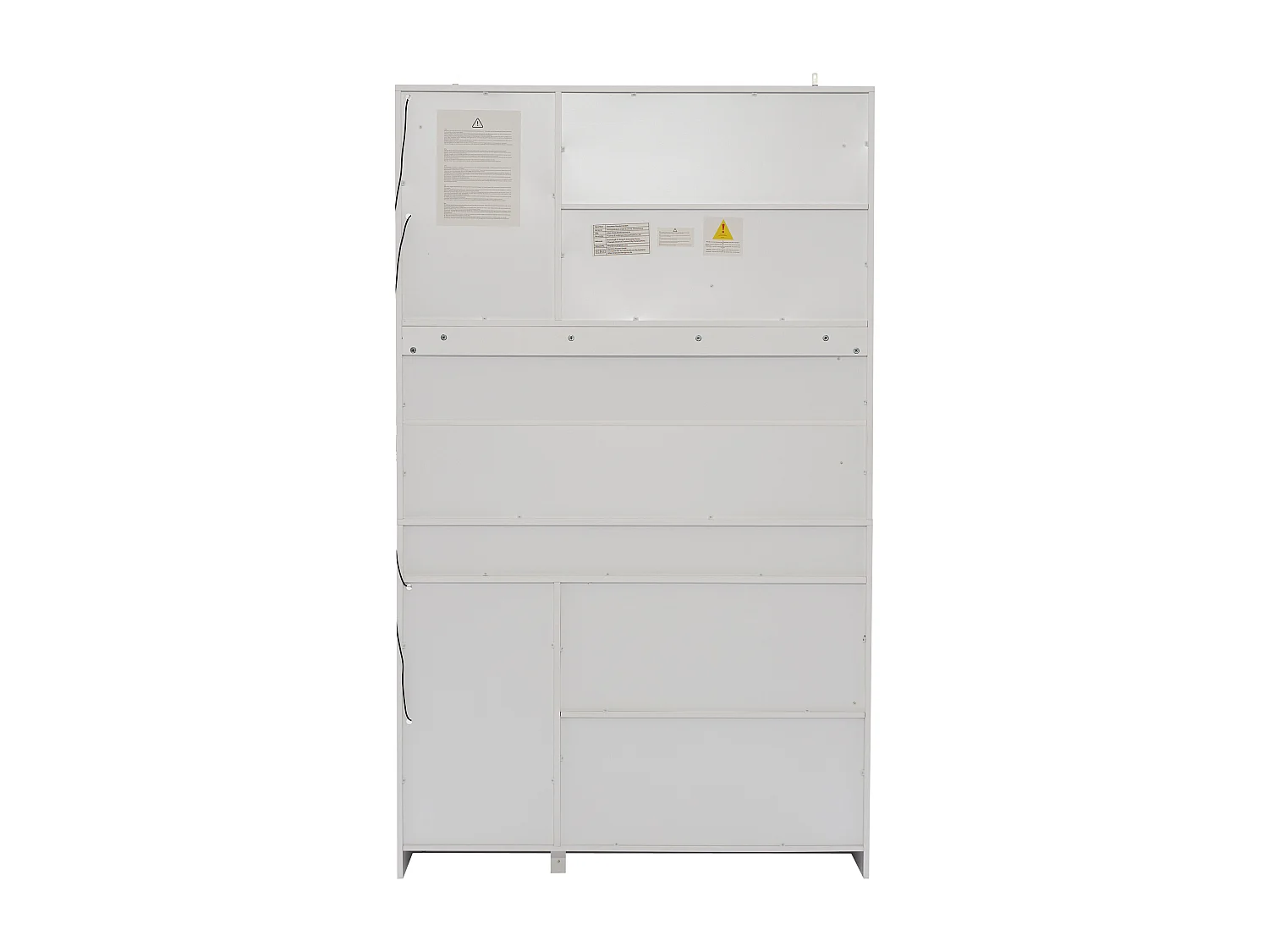 Vitrine blanc 120 x 36 x 200 cm avec 6 portes en verre ,3 tiroirs et LED