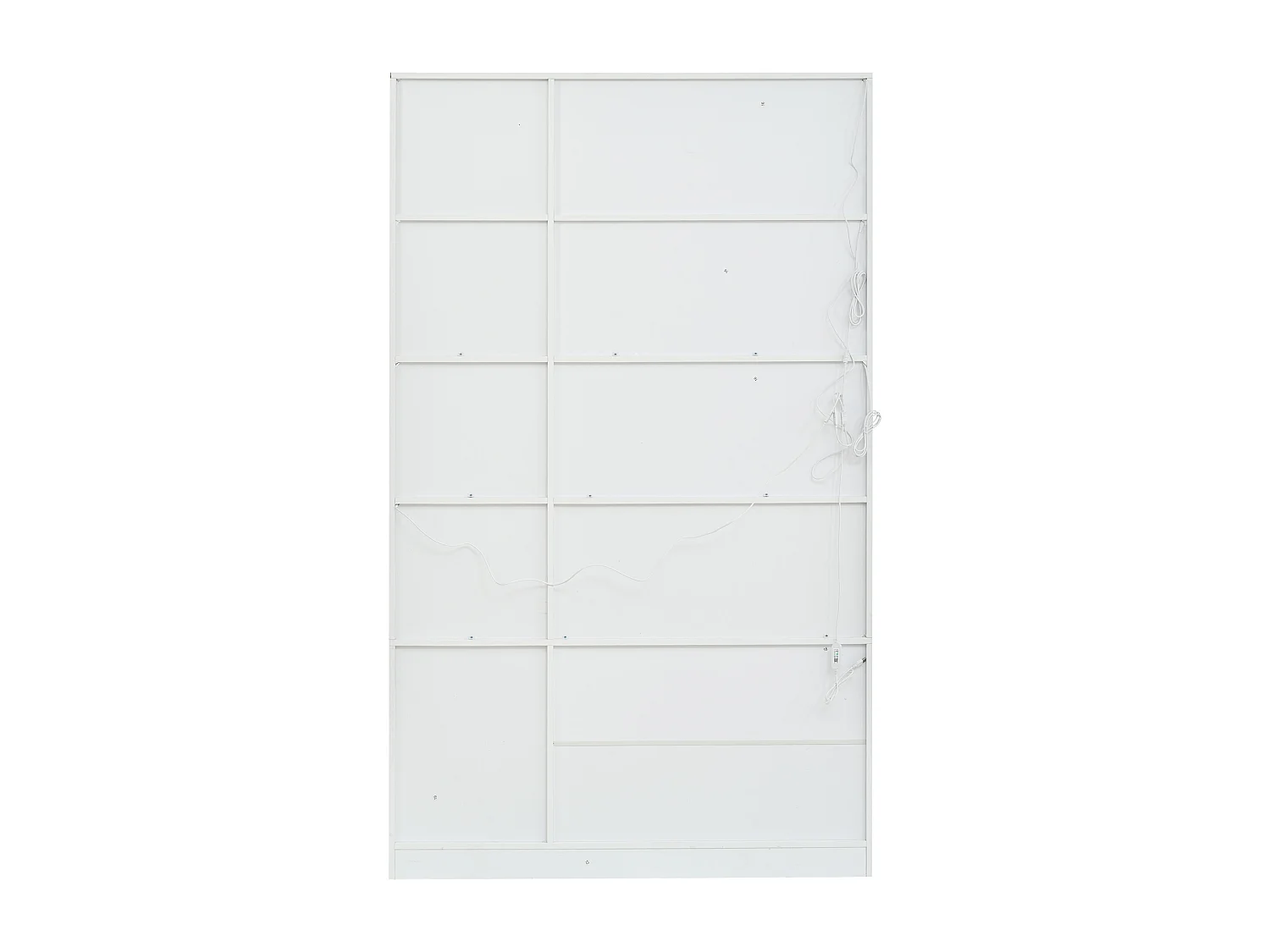 Vitrine em vidro 120 x 32 x 200 cm com 6 portas e iluminação LED - Branco