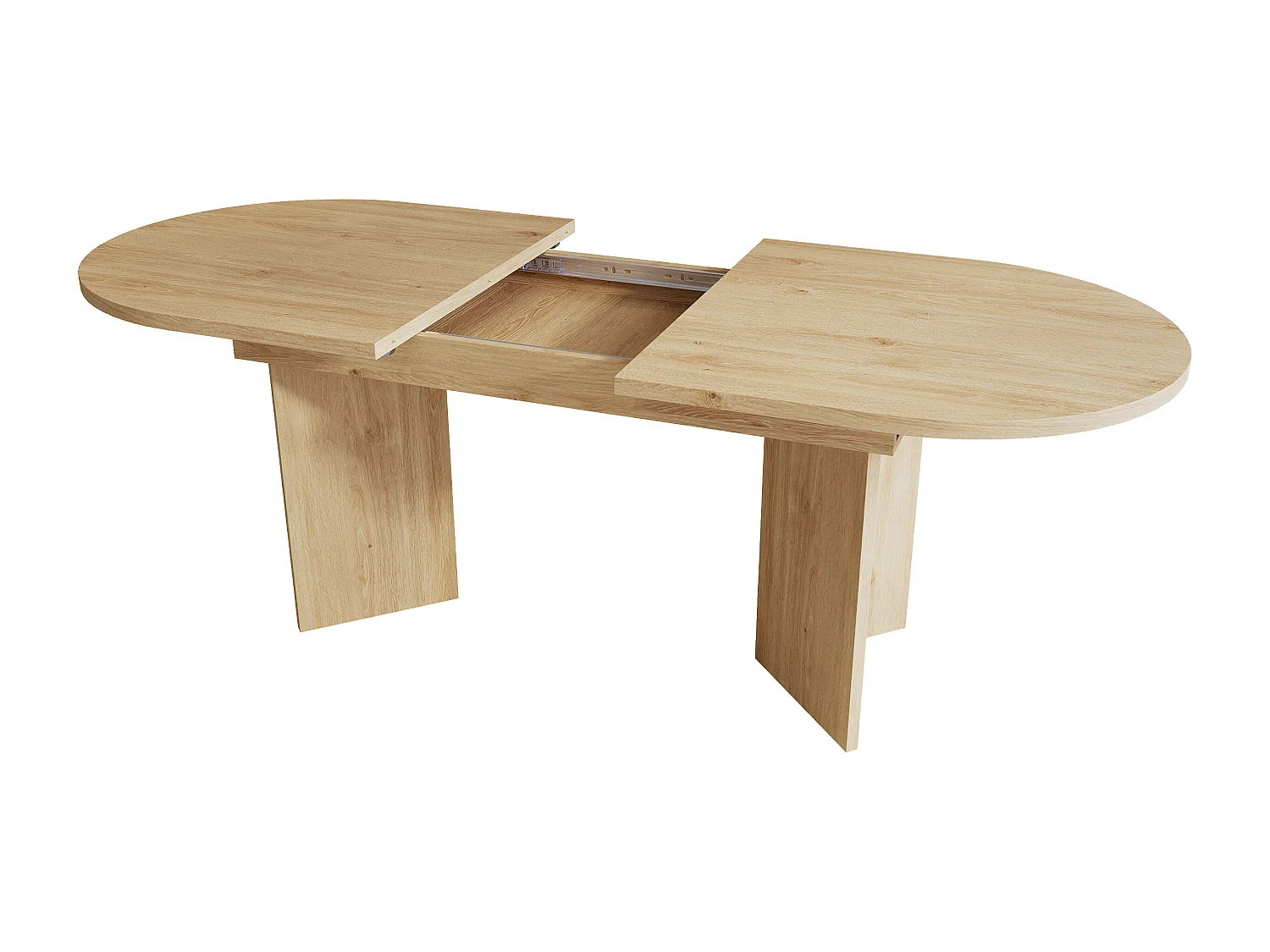 Table à manger extensible 140/180x90 cm pour 4 à 8 personnes - Naturel clair