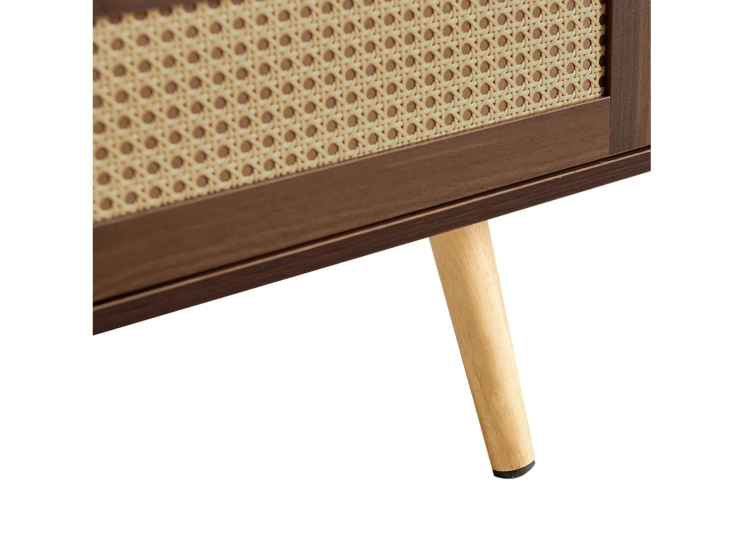 Table basse avec porte coulissante , couleurs bois marron 105x55x41.5 cm