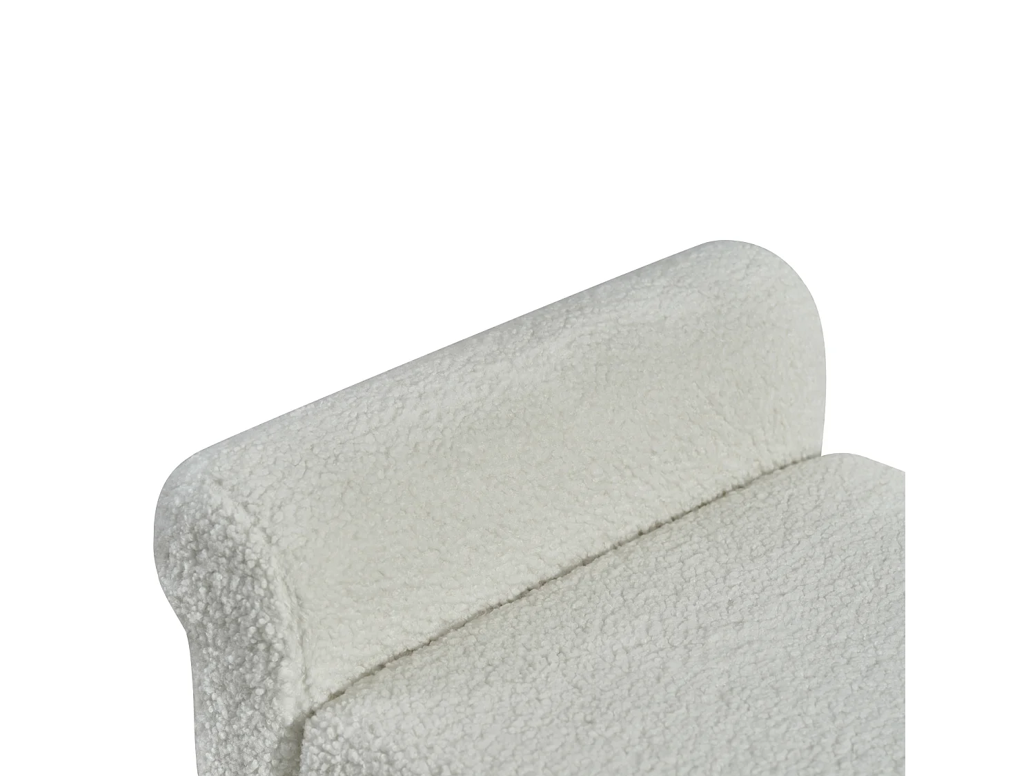 Ottoman, bedbank met opbergvak, wit - Stof en hout