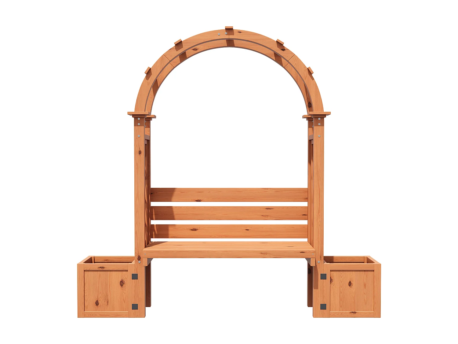 Plantenbak met klimrek en zitjes voor tuin, binnenplaats en terras - Licht en natuurlijk