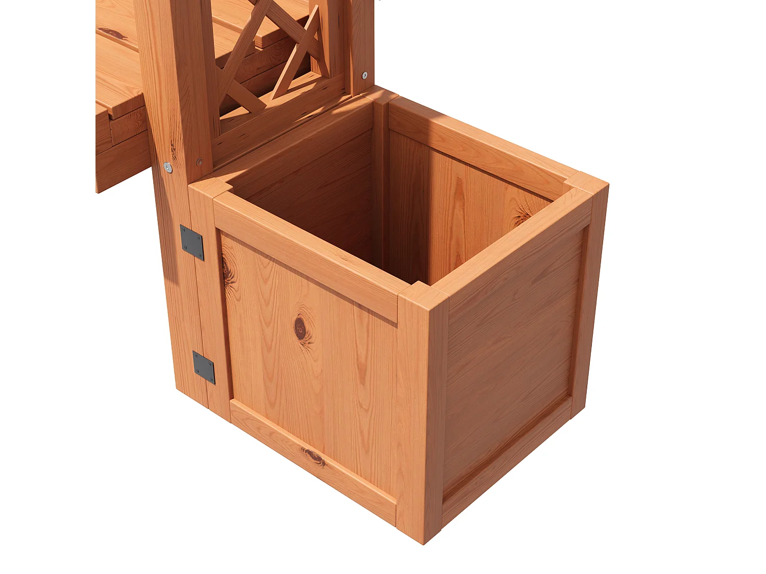 Plantenbak met klimrek en zitjes voor tuin, binnenplaats en terras - Licht en natuurlijk