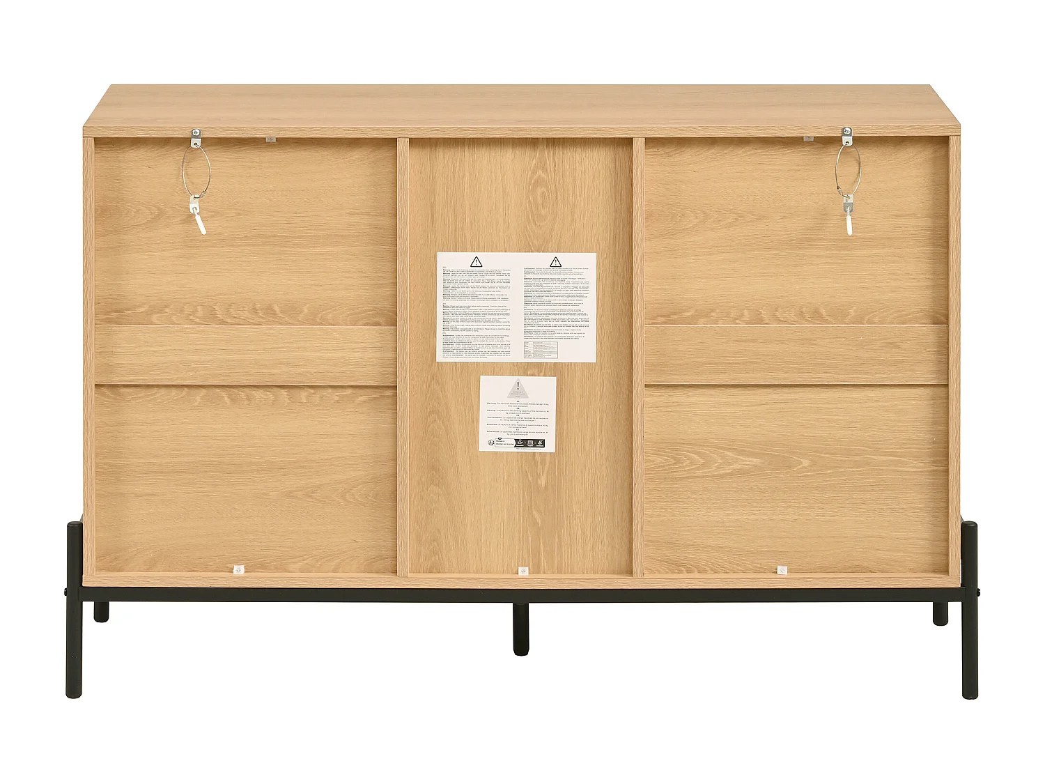 Buffet avec 2 porte et 3 tiroirs pour salon/salle à manger - Couleur bois