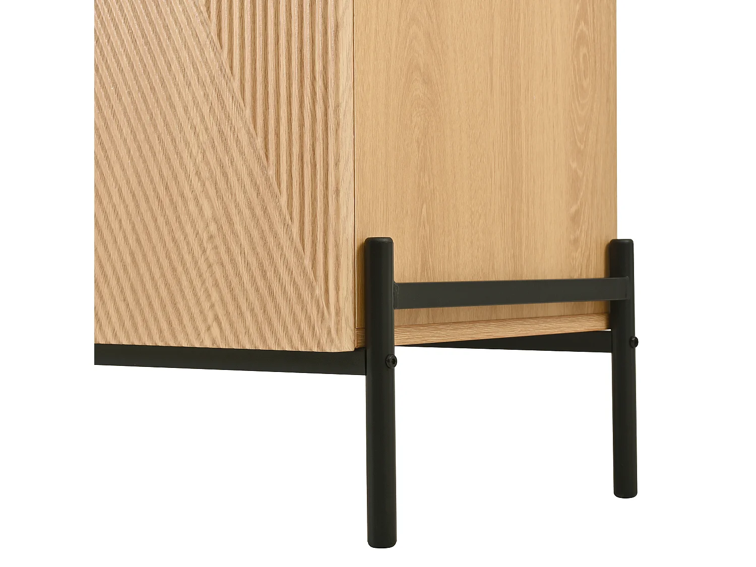 Buffet avec 2 porte et 3 tiroirs pour salon/salle à manger - Couleur bois