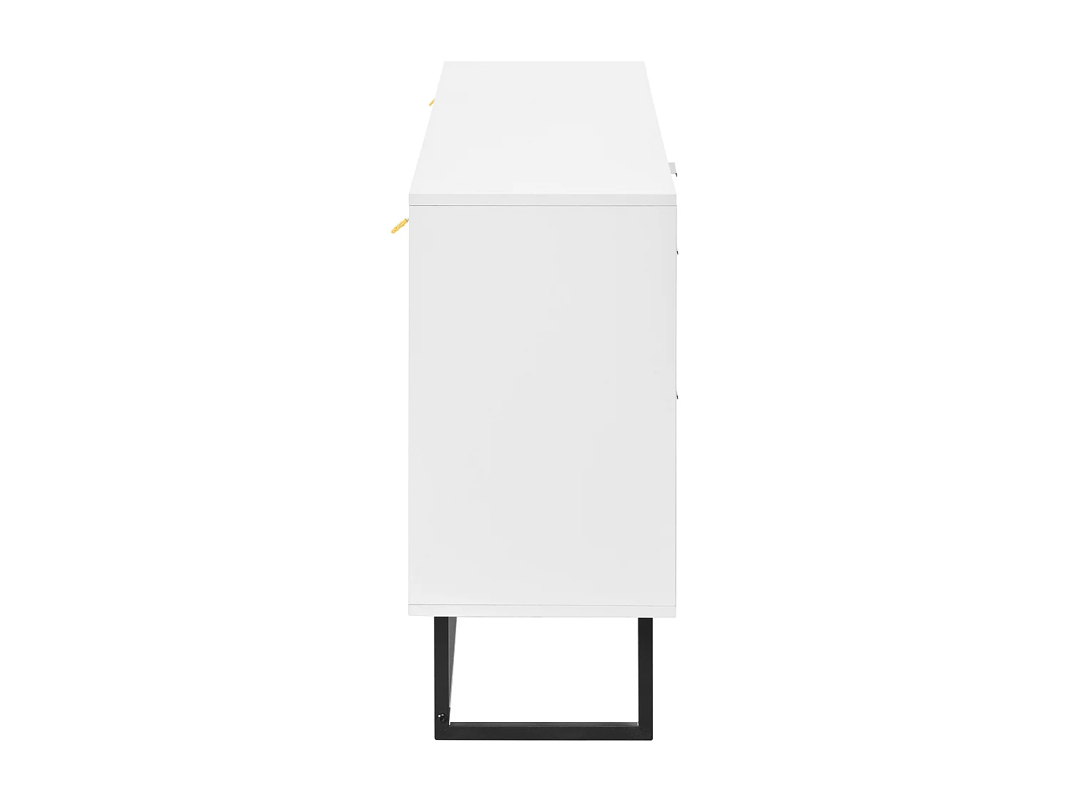 Buffet blanc avec 3 tiroirs, 2 portes et LED 160 x 36 x 78 cm