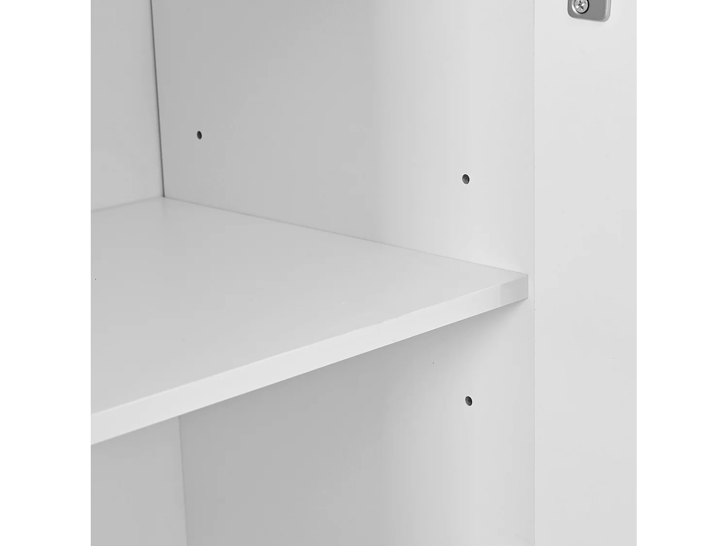 Buffet blanc avec 3 tiroirs, 2 portes et LED 160 x 36 x 78 cm