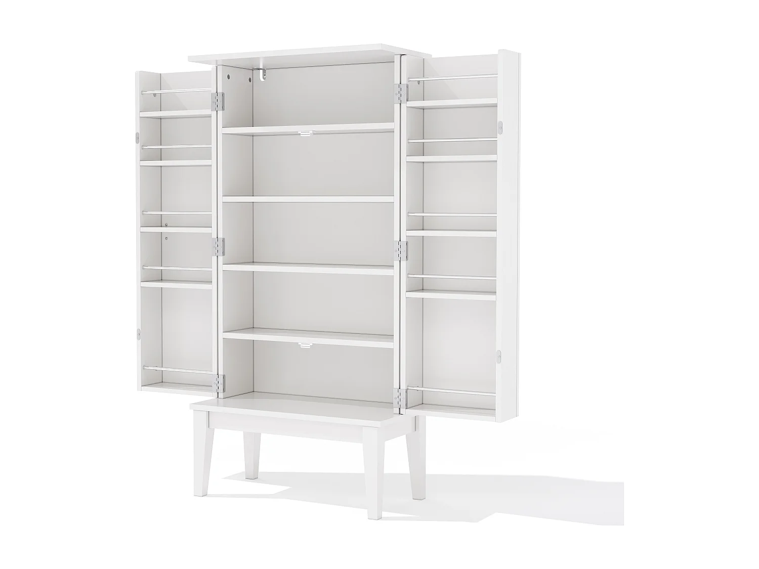 Buffet de cuisine avec 2 portes - Pour cuisine, salle à manger, salon - Blanc