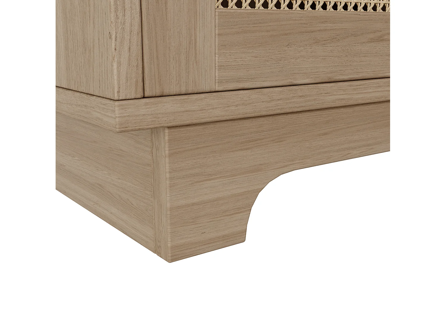 Meuble de Salle de Bain avec 2 portes + vasque à poser en céramique - Naturel clair