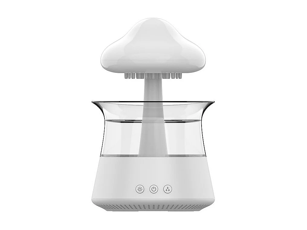 Humidificateur en forme de champignon blanc avec lumière d'ambiance 7couleurs