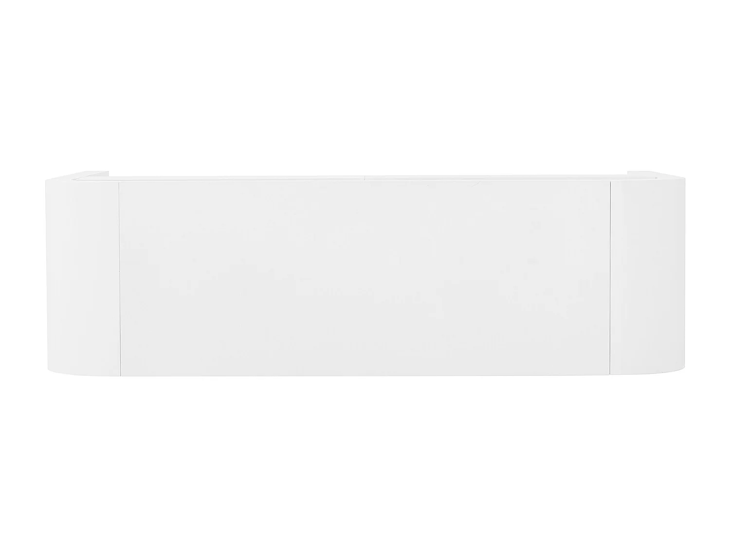 Console blanche 120 x 35,5 x 76,5 cm avec 2 tiroirs et 2 niches