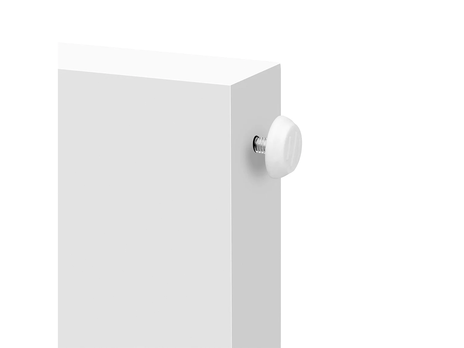 Console blanche 120 x 35,5 x 76,5 cm avec 2 tiroirs et 2 niches