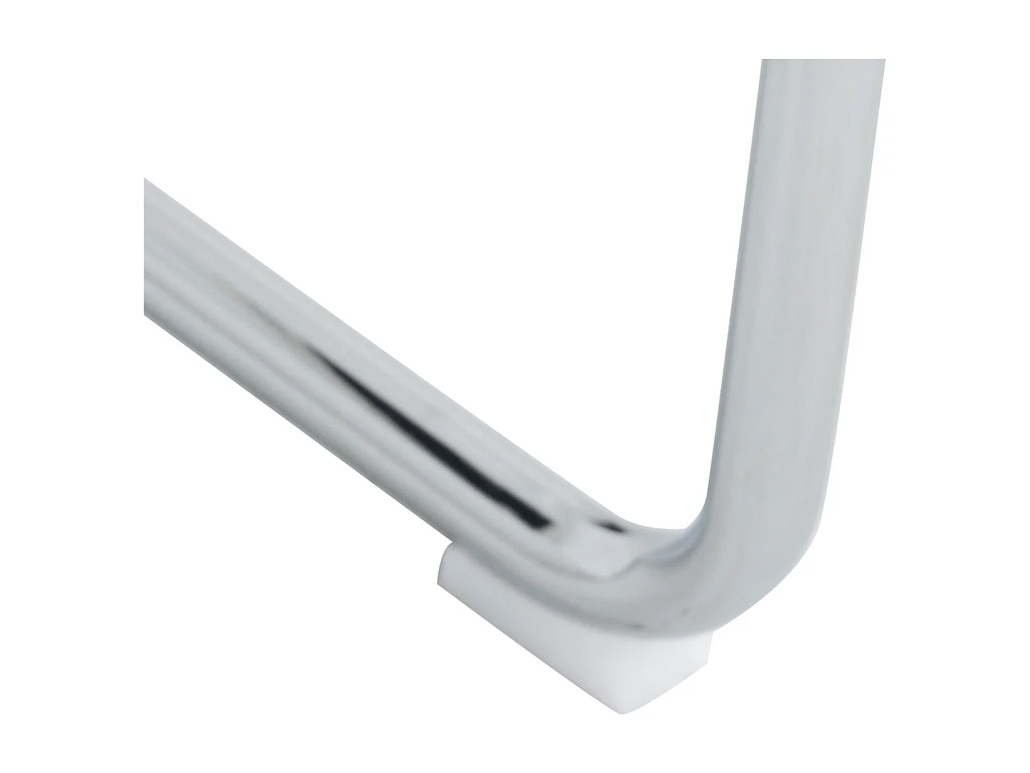 Lot de 4 chaises en simili cuir PU gris foncé - Pieds métal argenté antidérapants