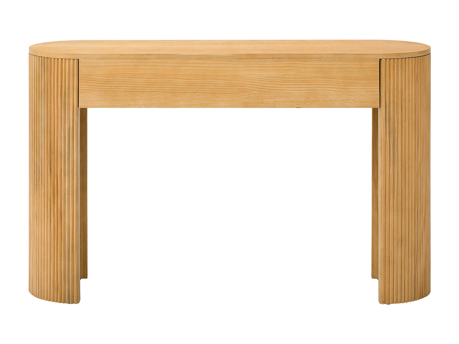 Consoletafel met 2 lades voor de hal - Verstelbare poten - Licht naturel