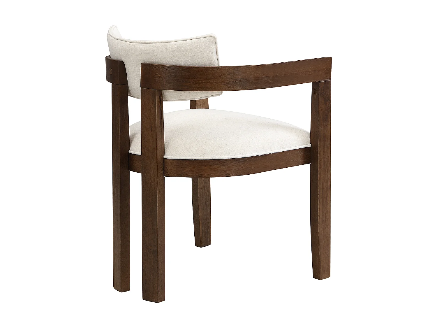 Lot de 6 chaises en bois et lin pour salles à manger, salons et café - Couleur noyer