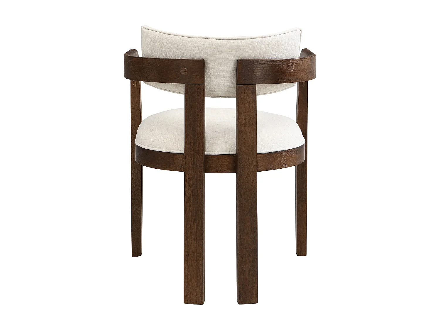 Lot de 6 chaises en bois et lin pour salles à manger, salons et café - Couleur noyer