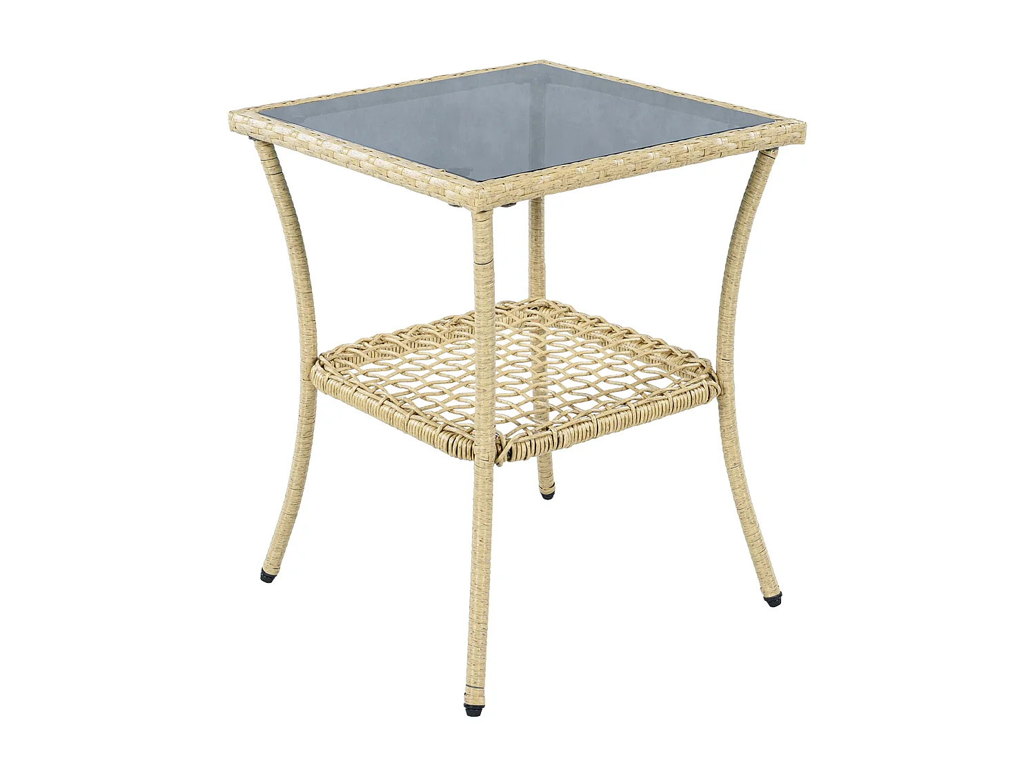 Set da balcone in rattan da 3 pezzi - Cuscini beige