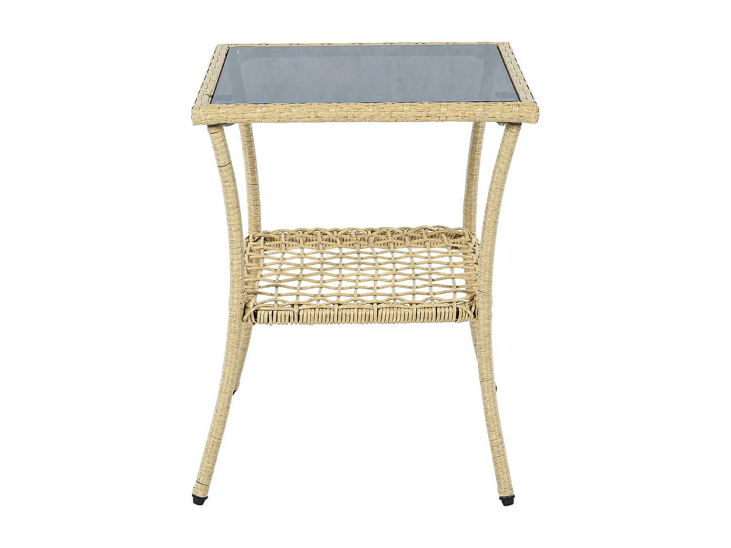 Set da balcone in rattan da 3 pezzi - Cuscini beige