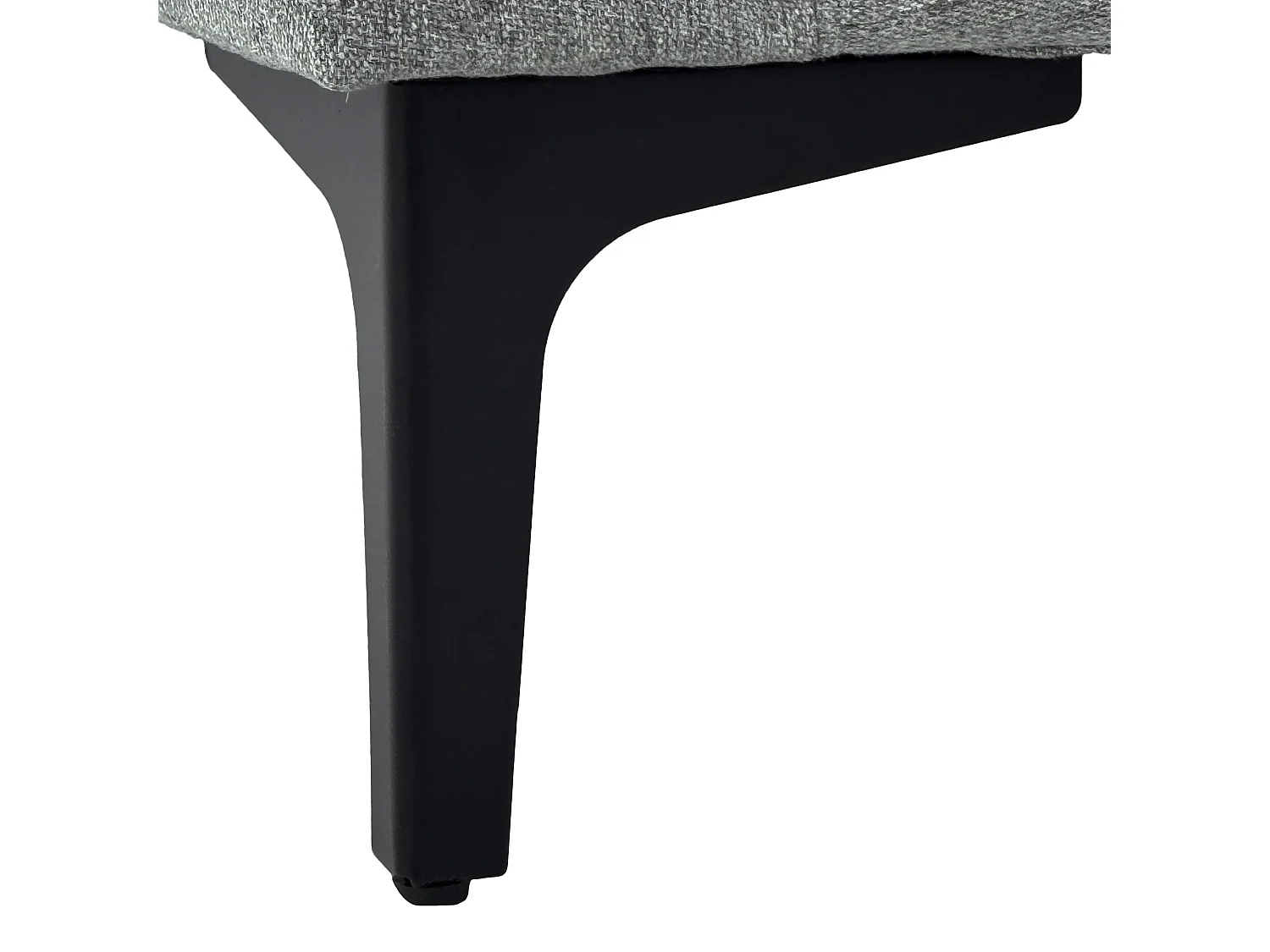 Canapé 2 places en lin gris clair - Structure en bois et pieds métal