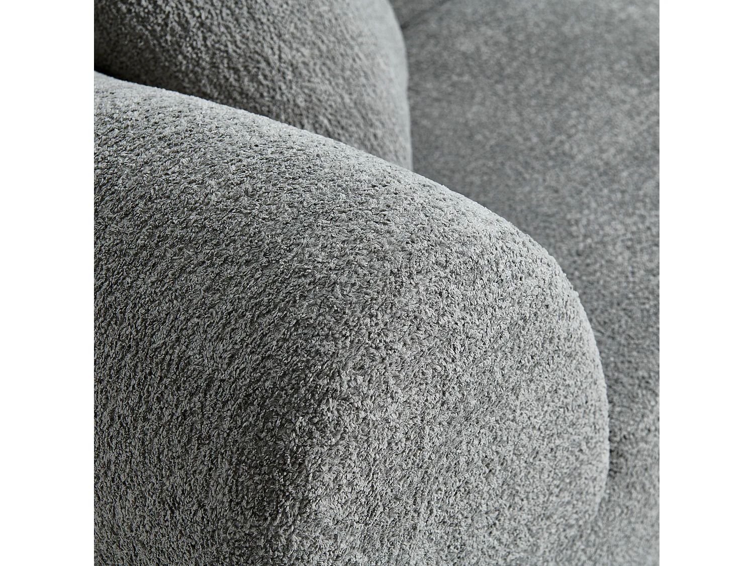 Canapé 2 places velours gris avec coussins - Pour salon, bureau ou l'appartement