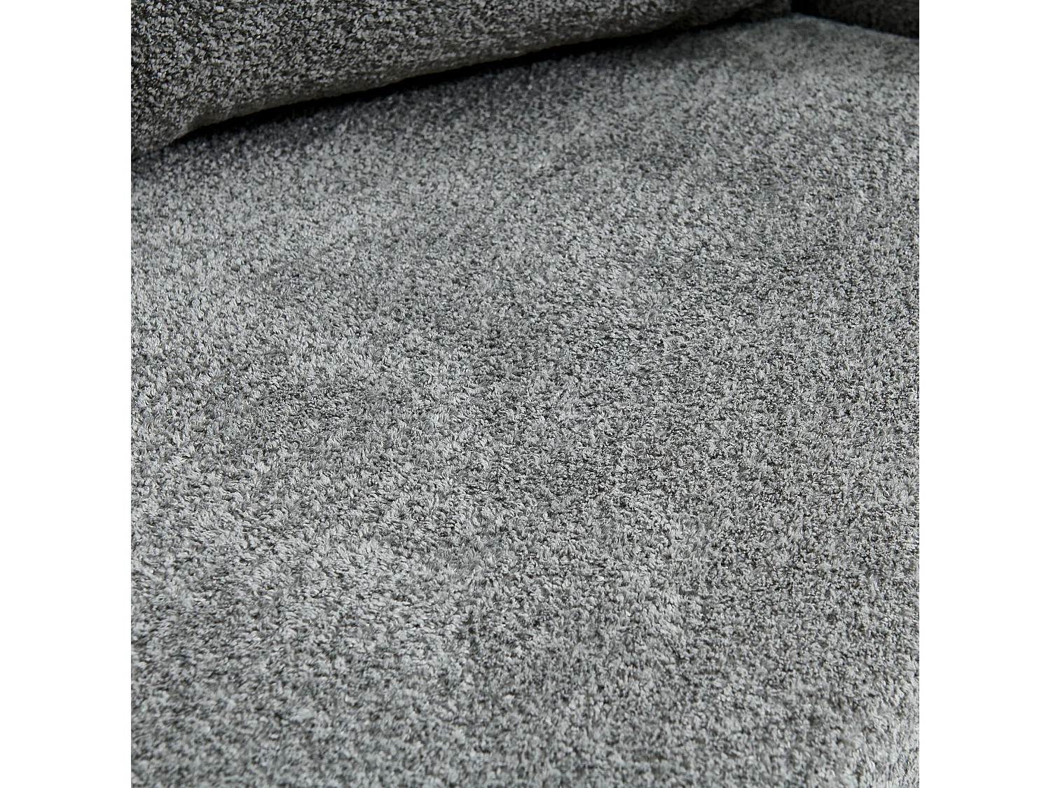 Canapé 2 places velours gris avec coussins - Pour salon, bureau ou l'appartement