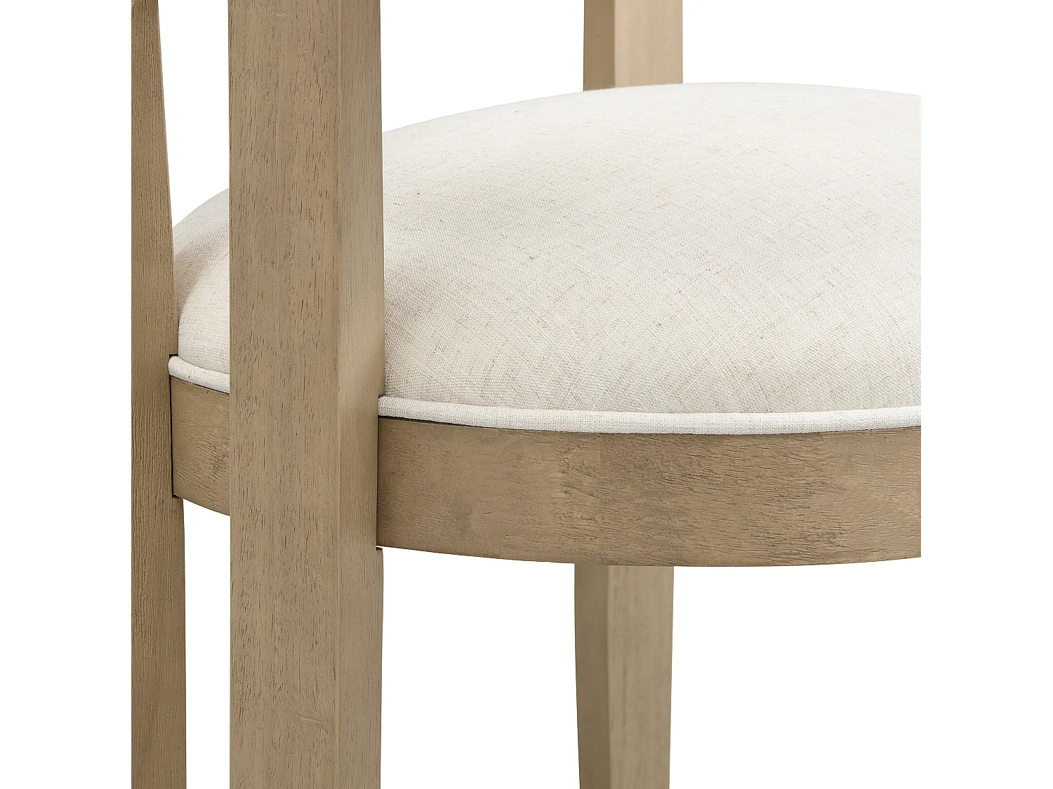 Lot de 6 chaises en bois et lin pour salles à manger, salons et café - Naturel clair