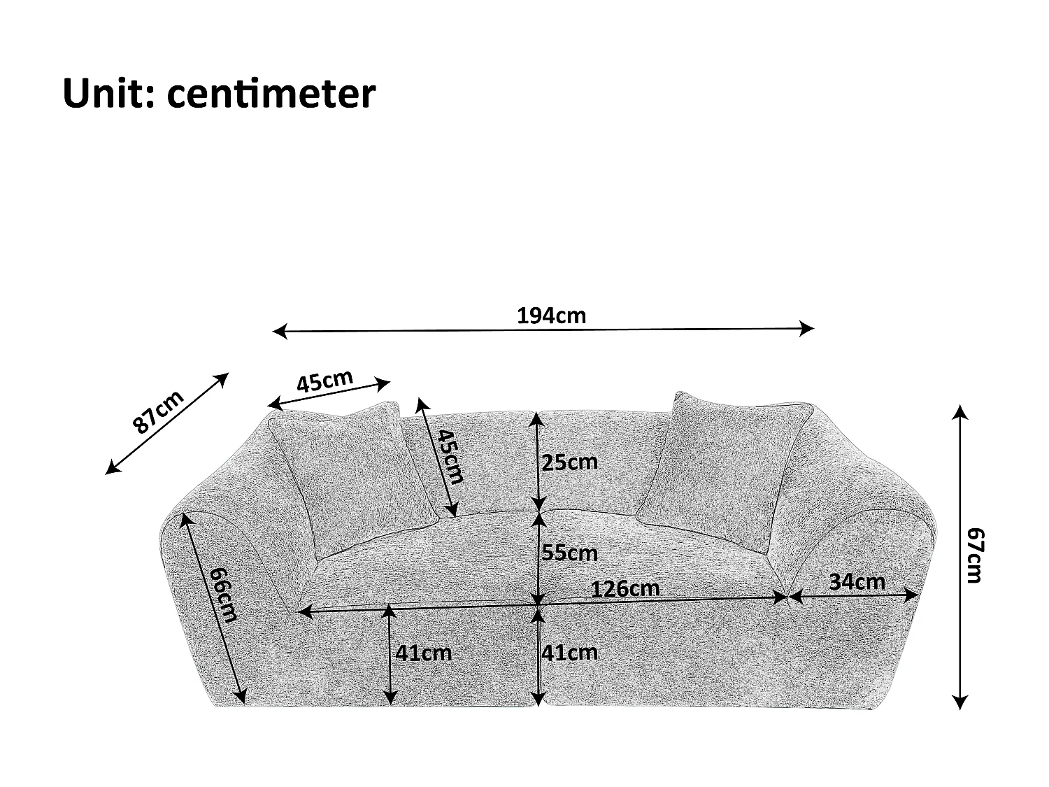 2-zitsbank van blauw fluweel met kussens - Voor woonkamer, kantoor of appartement