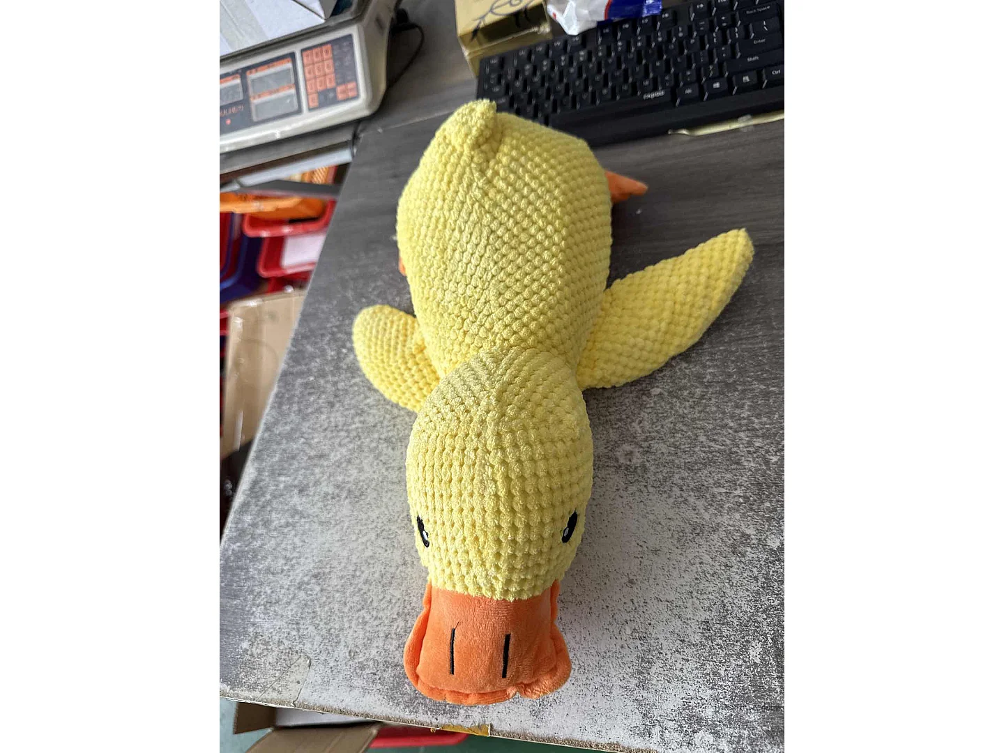 Canard en peluche jaune - jouet anti-stress pour chiot