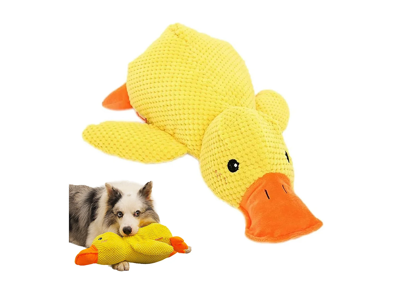 Canard en peluche jaune - jouet anti-stress pour chiot