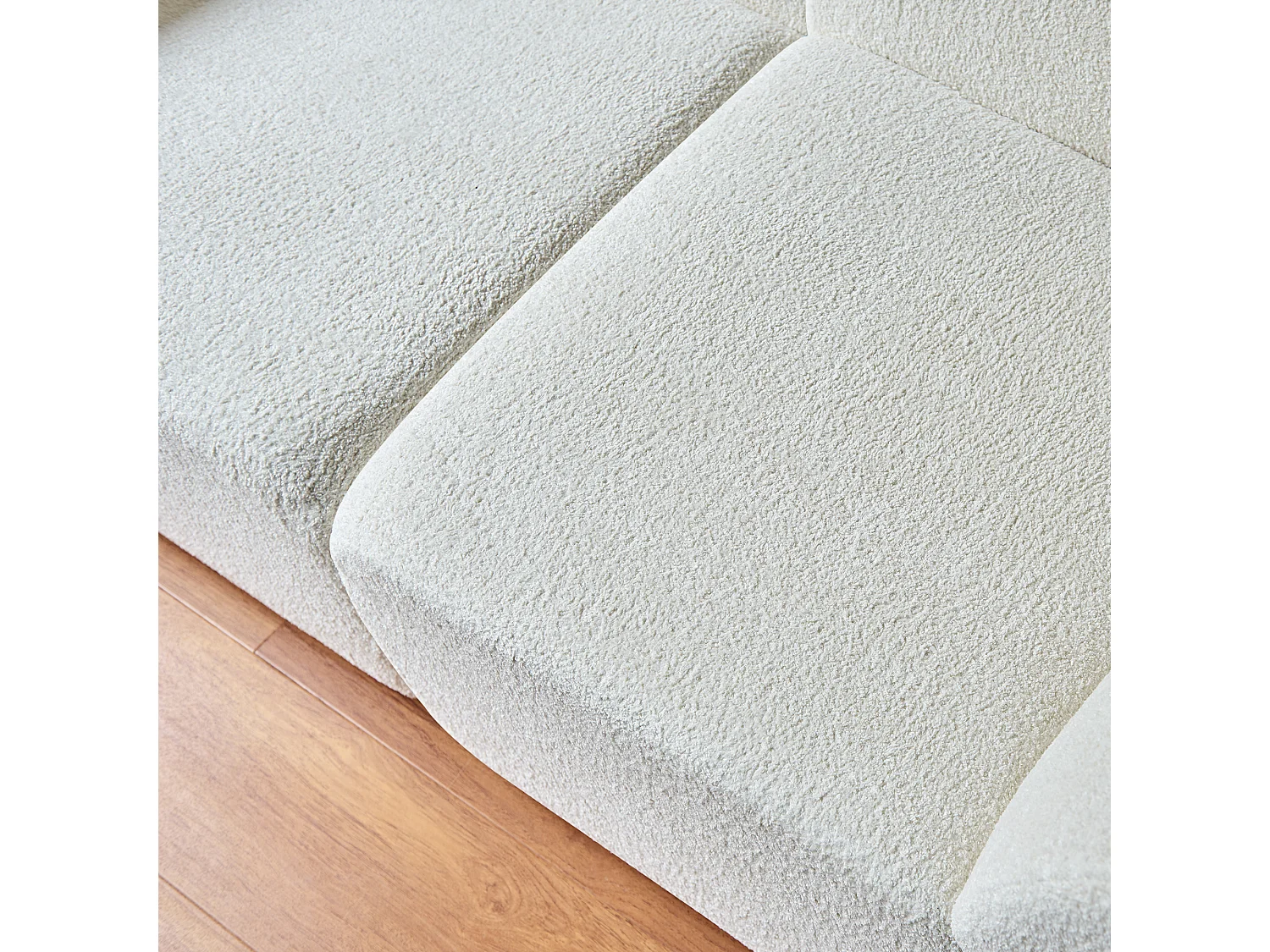 Canapé 2 places velours beige avec coussins - Pour salon, bureau ou l'appartement